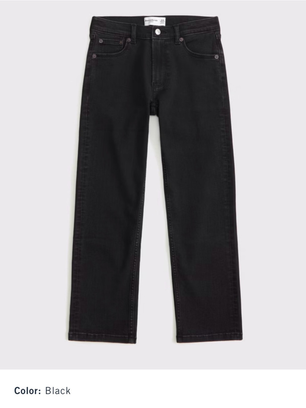 Abercrombie Boys 11/12 L - Straight Leg Black Wash